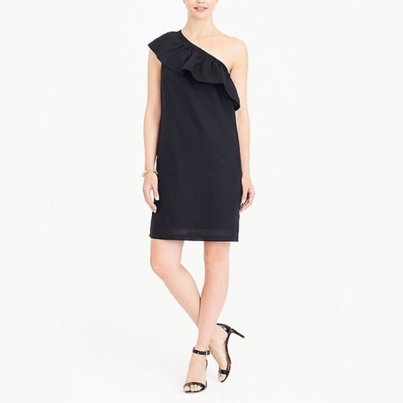 NWT J Crew Factory One Shoulder Linen Shift Dress